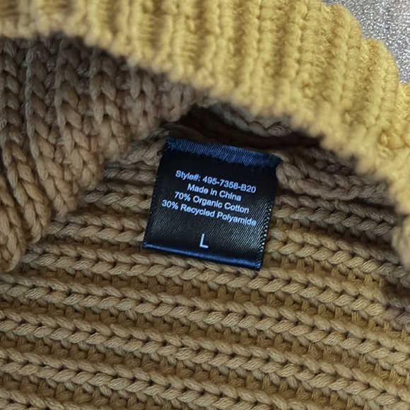 Jenni Kayne Fisherman Organic Cotton Cabin Blend Sweater Large Mustard $325 Love - Picture 5 of 11